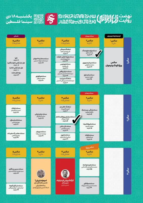 اکران دو مستند تولیدی موسسه در جشنواره بزرگ عمار1