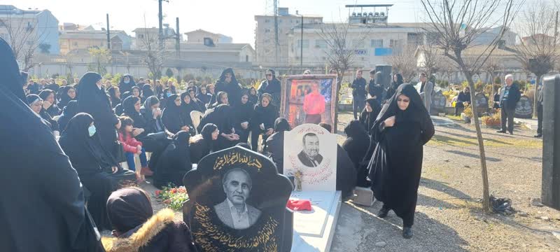 رشت| حضور نماینده موسسه در سومین روز درگذشت آزاده «خسرو رجب پور»1