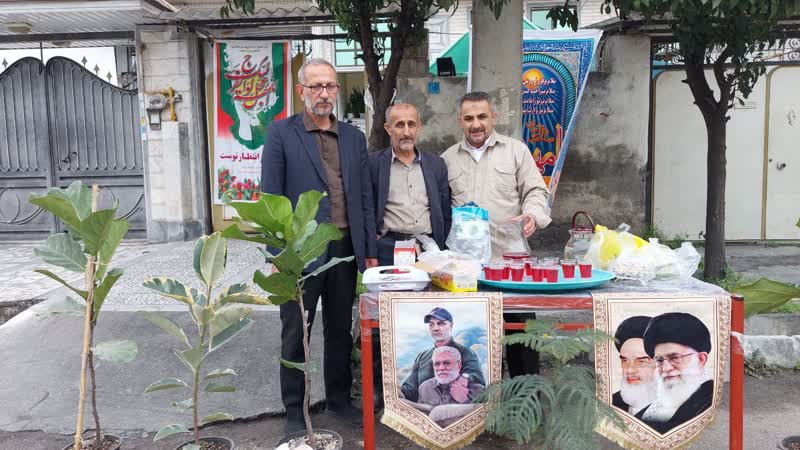 برپایی ایستگاه صلواتی توسط هیئت امام سجاد (ع) آزادگان آمل3