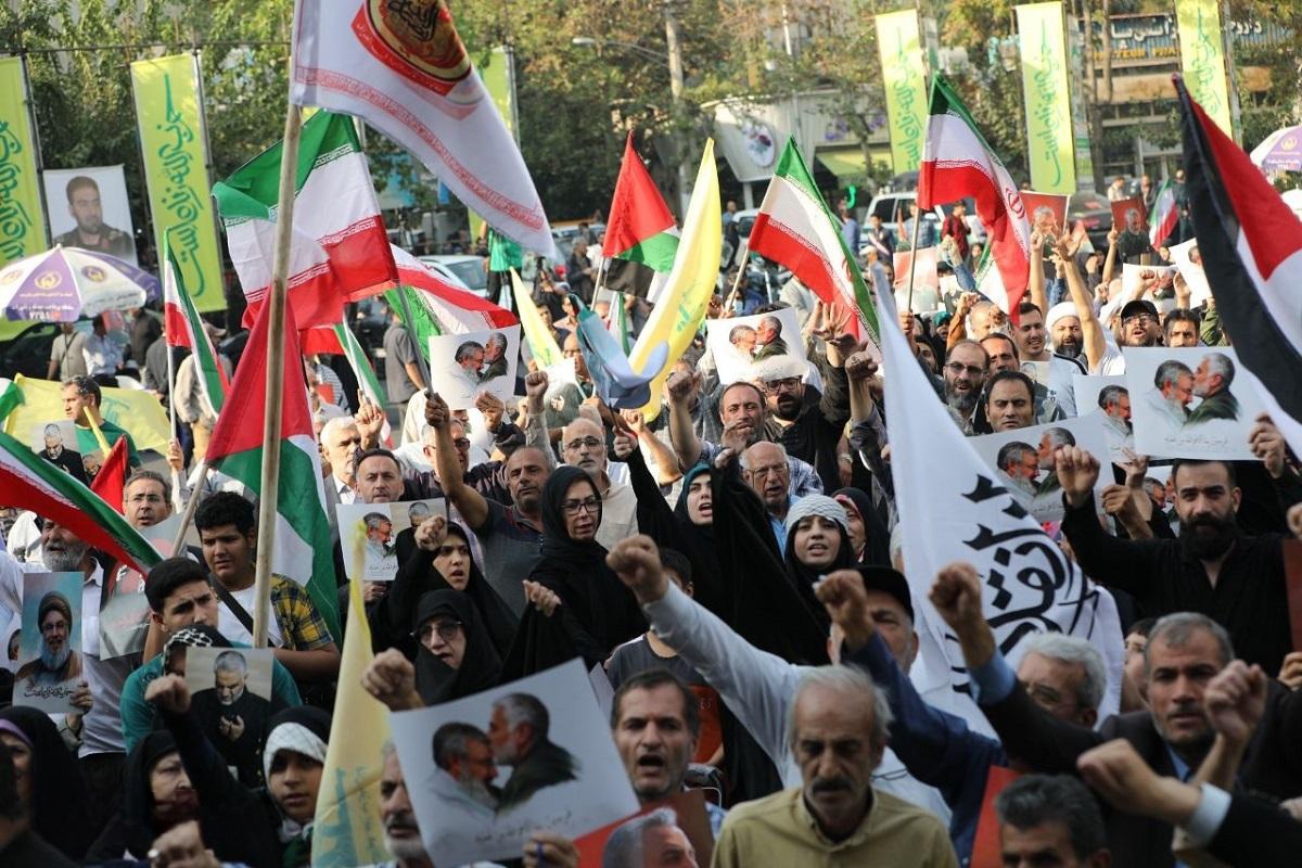 تصاویری از حضور آزادگان و تجلی اراده ایرانیان در میدان فلسطین10