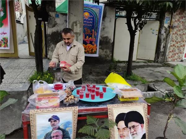 برپایی ایستگاه صلواتی توسط هیئت امام سجاد (ع) آزادگان آمل