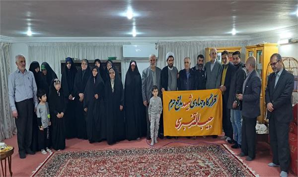 دیدار اعضای قرارگاه شهید مدافع حرم بهمن قنبری با آزاده جعفر مزیدها