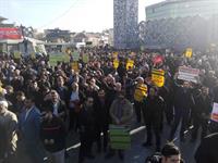 شرکت آزادگان تهرانی در راهپیمایی 9 دی 98