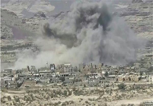 ادامه حملات ددمنشانه جنگنده‌های سعودی به صعده در شمال یمن