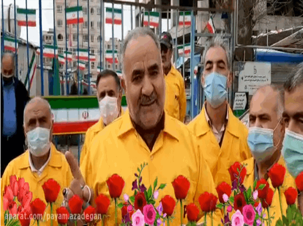حضور پر رنگ آزادگان سرافراز شهر قدس در راهپیمایی ۲۲ بهمن