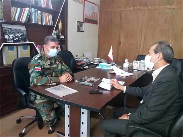 عرفانی با رئیس امور ایثارگران لشکر ۷۷ پیروز ثامن الائمه دیدار کرد