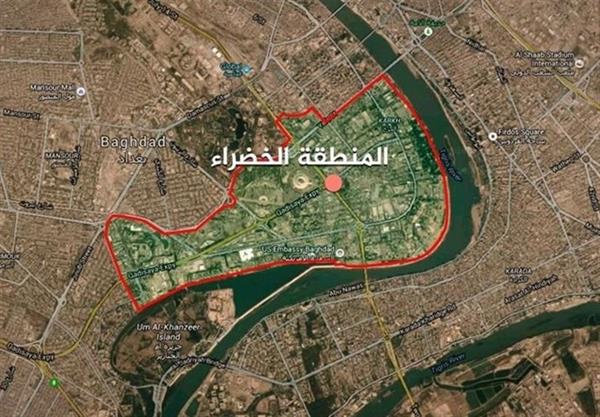 حمله موشکی به منطقه الخضراء بغداد