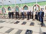 عطرافشانی و غبارروبی گلزار شهدای ملامجدالدین ساری