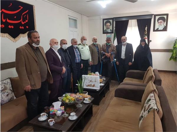 مازندران| دیدار نماینده موسسه پیام آزادگان با فرمانده نیروی انتظامی شهرستان بهشهر