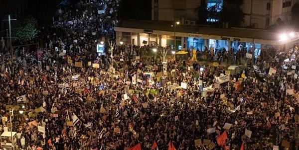 تداوم تظاهرات مقابل محل اقامت «نتانیاهو»