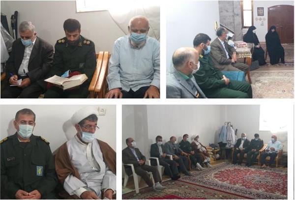 دیدار مسئولان شهرستان بابلسر با یک خانواده شهید و جانباز