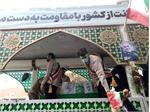 لحظه‌های وداع با شهید هشت ساله حرم شاهچراغ در دیار حاج قاسم سلیمانی